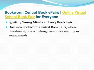 Bookworm Central Book eFairs | Online Virtual School Book Fair for Everyone