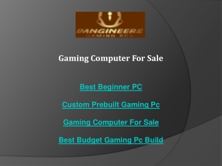 Gaming Computer For Sale