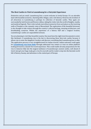 The Best Castles to Visit in Luxembourg for a Fairytale Experience