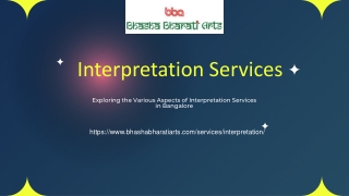 Best Interpretation Services in Bangalore