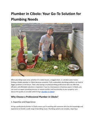 Plumber in Cibolo_ Your Go-To Solution for Plumbing Needs