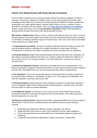 Unlock Your Global Dreams with Study Abroad Consultants