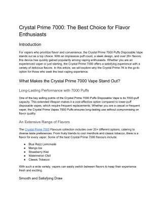 Crystal Prime 7000