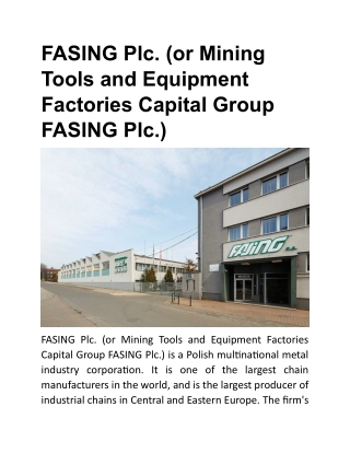 FASING Plc