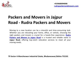 Packers and movers in Jajpur road