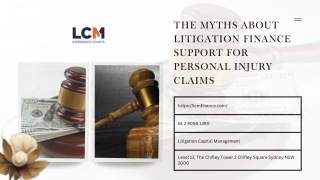 The Myths About Litigation Finance Support for Personal Injury Claims