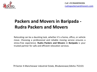 Packers and movers in Baripada