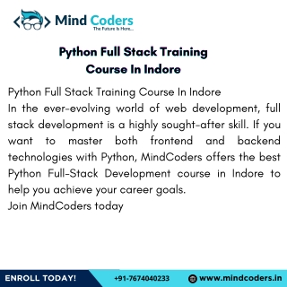 Python Full Stack Training Course In Indore