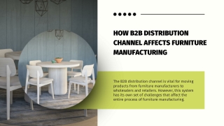 How B2B Distribution Channel Affects Furniture Manufacturing