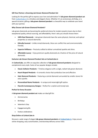 Gift Your Partner a Stunning Lab-Grown Diamond Pendant Set (1)