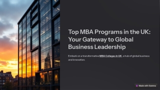 Top MBA Colleges in the UK for a Global Career