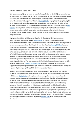 Kararma Yapmayan Xuping Taki Urunleri