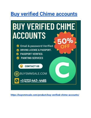 Buy verified Chime accounts