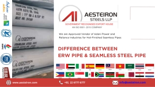 Difference between ERW pipe and Seamless steel Pipe