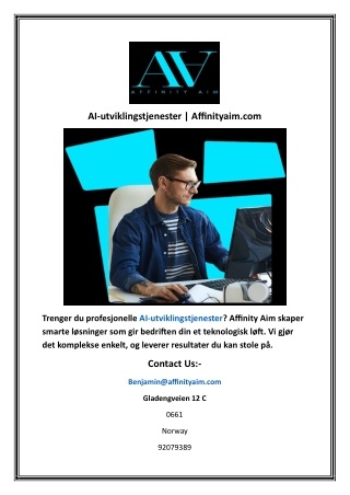 AI-utviklingstjenester  Affinityaim