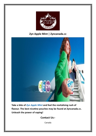 Zyn Apple Mint  Zyncanada