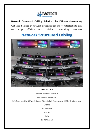 Network Structured Cabling Solutions for Efficient Connectivity