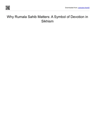 Why Rumala Sahib Matters: A Symbol of Devotion in Sikhism