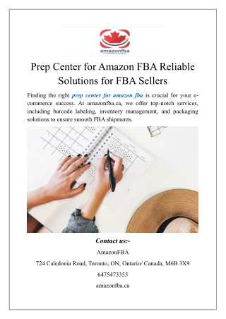 Prep Center for Amazon FBA Reliable Solutions for FBA Sellers