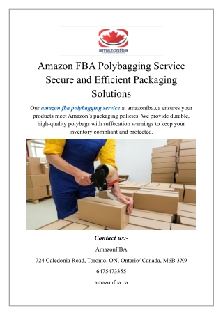 Amazon FBA Polybagging Service Secure and Efficient Packaging Solutions