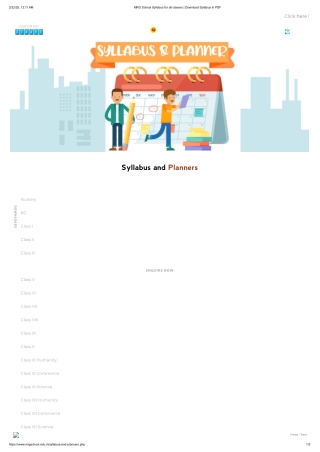 MRG School Syllabus for all classes _ Download Syllabus in PDF