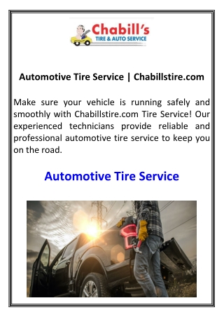 Automotive Tire Service Chabillstire.com