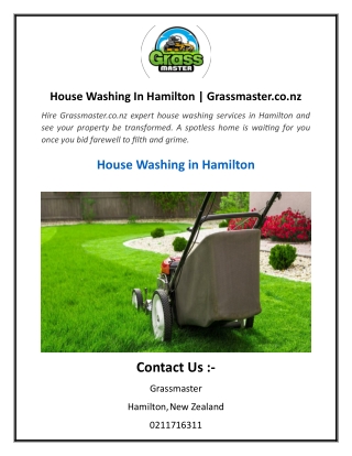 House Washing In Hamilton  Grassmaster.co.nz