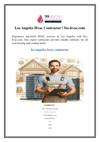Los Angeles Hvac Contractor  Tes-hvac
