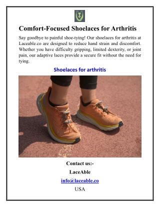 Comfort-Focused Shoelaces for Arthritis