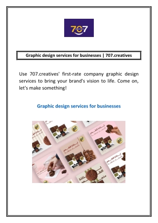 Graphic design services for businesses | 707.creatives