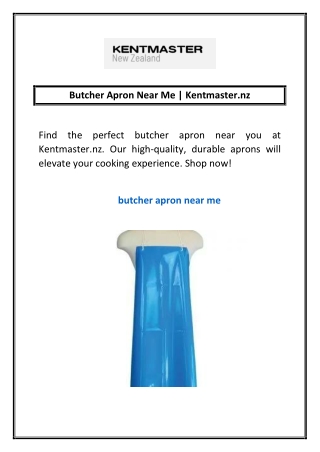 Butcher Apron Near Me | Kentmaster.nz