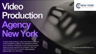 High-Quality Video Production Agency New York | New York Video Production & VFX