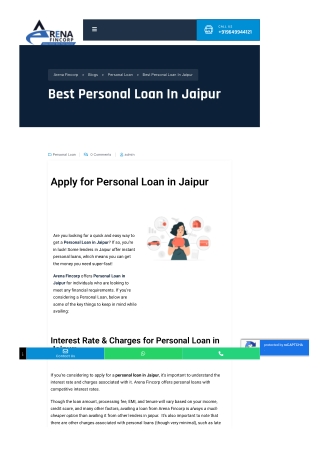 personal loan in jaipur