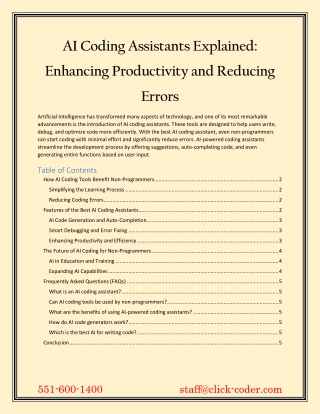 AI Coding Assistants Explained Enhancing Productivity and Reducing Errors