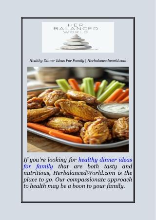 Healthy Dinner Ideas For Family  Herbalancedworld.com