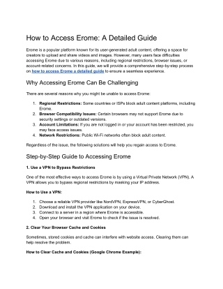 How to Access Erome_ A Detailed Guide