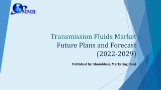 Transmission Fluids Market Developments, Size, Share and Forecast (2022-2029)