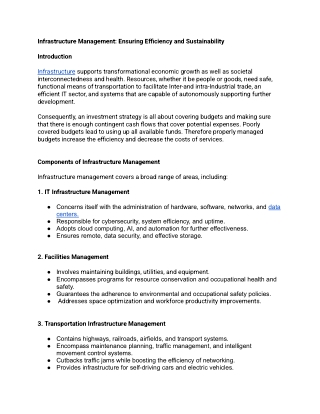 Infrastructure Management