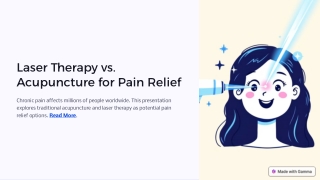 Laser Therapy vs. Acupuncture for Pain Relief