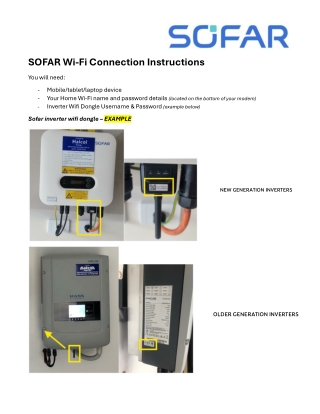 Sofar Solar Wi-Fi Connection Guide | IP Access