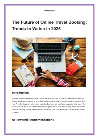 The Future of Online Travel Booking: Trends to Watch in 2025