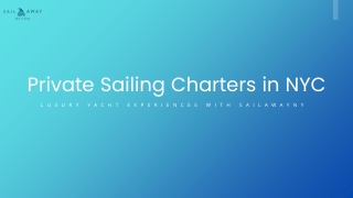 Private Sailing Charters in NYC