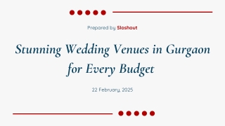 Stunning Wedding Venues in Gurgaon for Every Budget-Sloshout