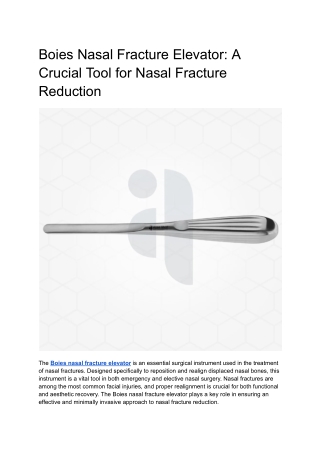 Boies Nasal Fracture Elevator