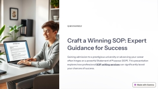 Craft a Winning SOP Expert Guidance for Success