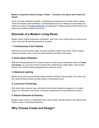 living room interior design indore