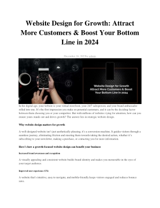 Website Design for Growth Attract More Customers & Boost