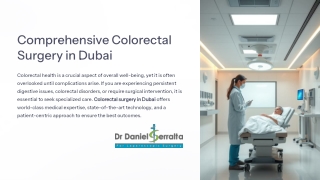 Best Colorectal Surgery in Dubai: Advanced Treatments & Expert Surgeons