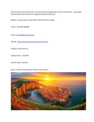 Online British Visa  UK Online eVisa ETA Application Center | British eVisa  - A