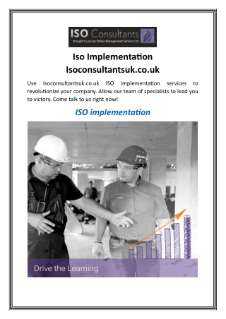 Iso Implementation  Isoconsultantsuk.co.uk